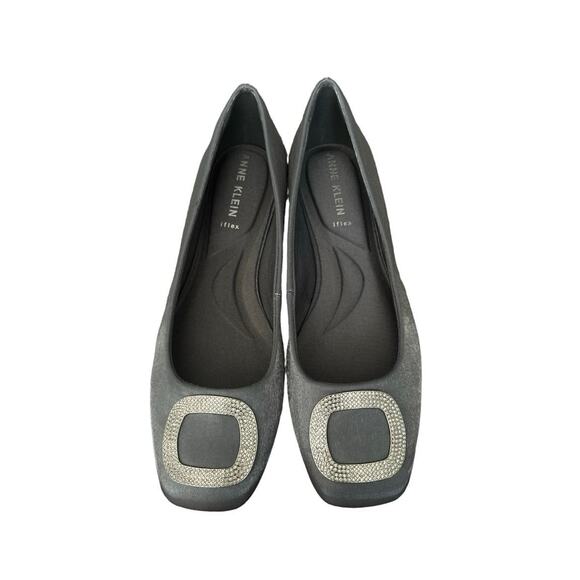 Anne Klein Ari-C rhinestone buckle flats iFlex sole NEW - Picture 2 of 8